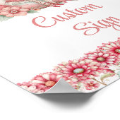 Poster Sparkling Fairy Girl Blush Floral Birthday Custom  (Coin)