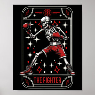 Poster Sparring de boxe - Gants Boxer de chasse Skeleton