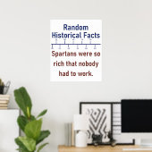 Poster Spartans Were So Rich - History Fact (Bureau à domicile)