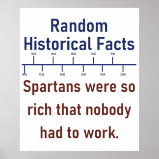 Poster Spartans Were So Rich - History Fact