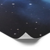 Poster spatial horizontal Nebula bleu (Coin)