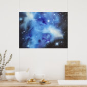 Poster spatial horizontal Nebula bleu (Cuisine)