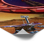 Poster Spatiale Frissons Dessous de verre à rouleaux cosm (Coin)