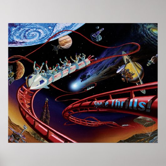 Poster Spatiale Frissons Dessous de verre à rouleaux cosm (Devant)