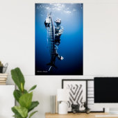 Poster Spearfishing wahoo (Bureau à domicile)