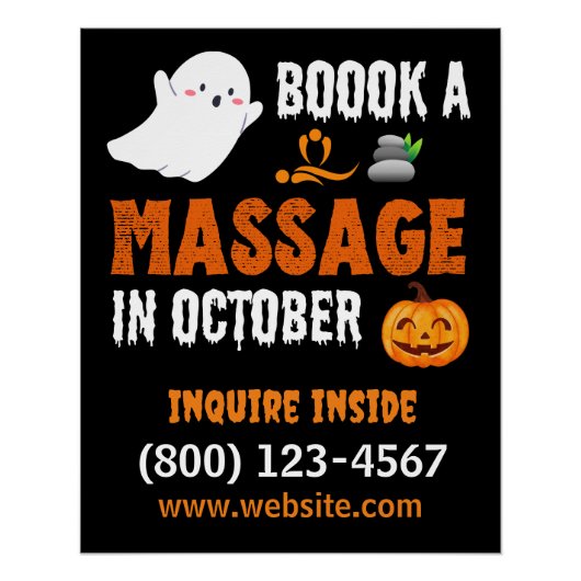 Poster Spécial massage d'Halloween (Devant)