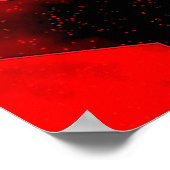 Poster spécial moderne Abstrait - Carrés rouges (Coin)