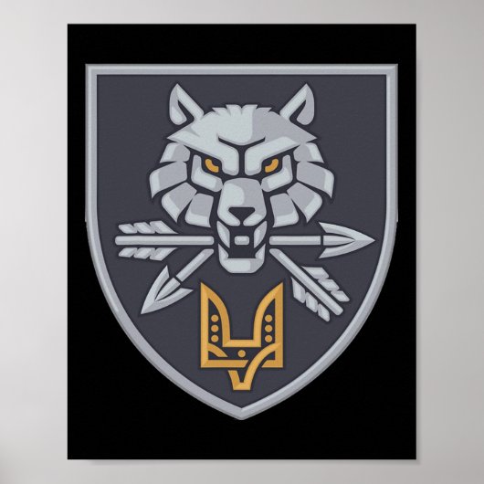 Poster Special Operations Forces Command Ukraine Ukrainia (Devant)