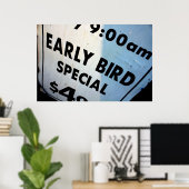 Poster Spécial pour les premiers oiseaux (Bureau à domicile)