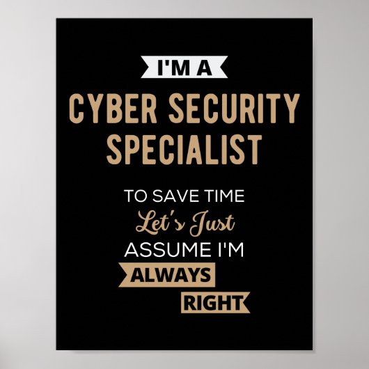 Poster Spécialiste de la cybersécurité (Devant)