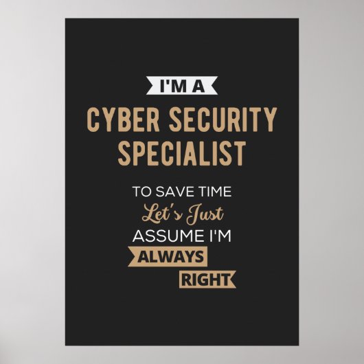 Poster Spécialiste de la cybersécurité (Devant)