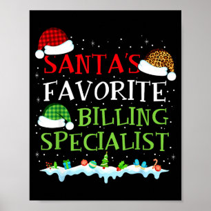 Poster Spécialiste de la facturation préféré du Père Noël