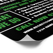 Poster Spécialiste de la réparation informatique d'écran  (Coin)