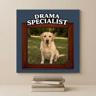 Poster Spécialiste du Drame Photo de Chien Drôle Personna