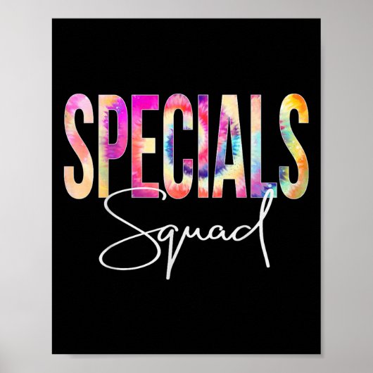 Poster Specials Squad Tie Dye Back To School Women Apprec (Devant)