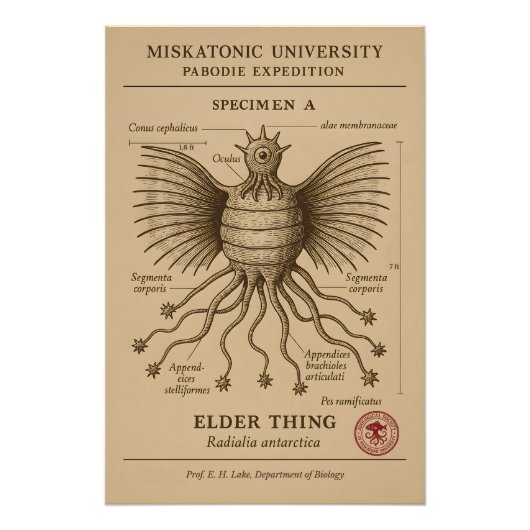 Poster Spécimen de choses âgées - Expedition Pabodie, Mis (Devant)