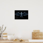 Poster Spécimen de musée de squelette de chauve-souris au (Cuisine)