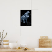 Poster Spécimen de zoo Hippopotame aux rayons X (Cuisine)