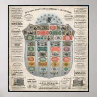 SPECIMEN FRACTIONAL CURRENCY ADVERTISER c. 1867