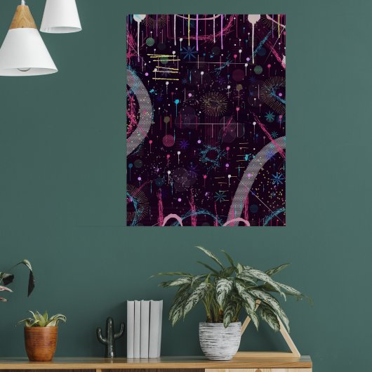 Poster Spectacle de feux d'artifice : Art abstrait (Salon 1)