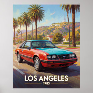Poster Spectacle de rue à Los Angeles Californie 1983