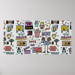 Poster Spectacles, séries et films Drôle Doodle vintage s