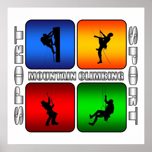Poster Spectaculaire Escalade de montagne (Devant)