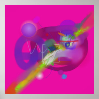 Poster Spectre Abstrait de teintes stratifiées
