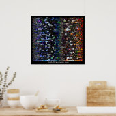 Poster Spectre de blasphème numérique Mosaïque (noir) (Cuisine)