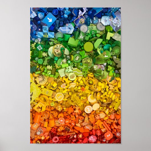 Poster : Spectre de couleurs des pièces de jeu de (Devant)