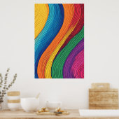 Poster Spectre de flux : Un arc-en-ciel Abstrait vibrant (Cuisine)