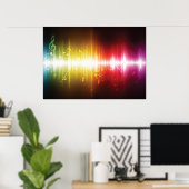 Poster Spectre musical Soundwave Vibrant Audio Visualizer (Bureau à domicile)