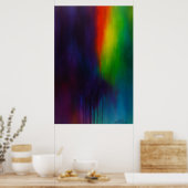 Poster Spectrum Cascade - Peinture Abstraite au Dégouttem (Cuisine)