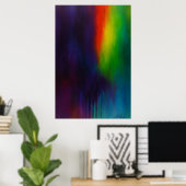 Poster Spectrum Cascade - Peinture Abstraite au Dégouttem (Bureau à domicile)