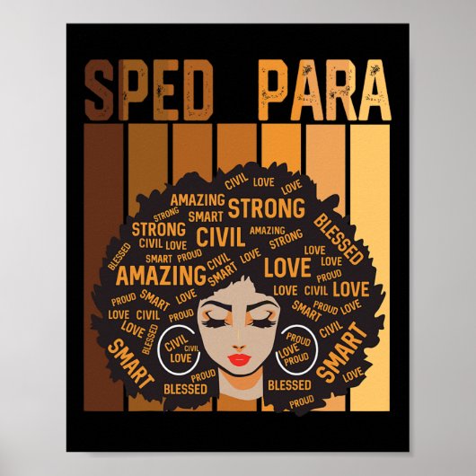 Poster Sped Para Afro Afro-Américaines Mois de l'histoire (Devant)