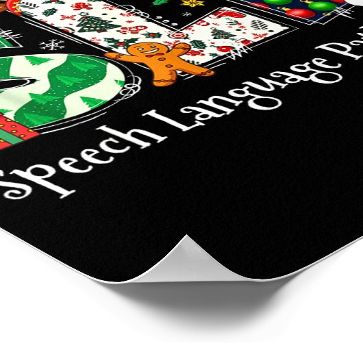 Poster Speech Language Pathologist Reindeer Santa Hat Slp (Coin)