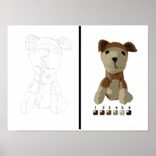 Poster - Speelgoed Dog Verf door Aantal