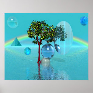 Poster Sphère Arbre