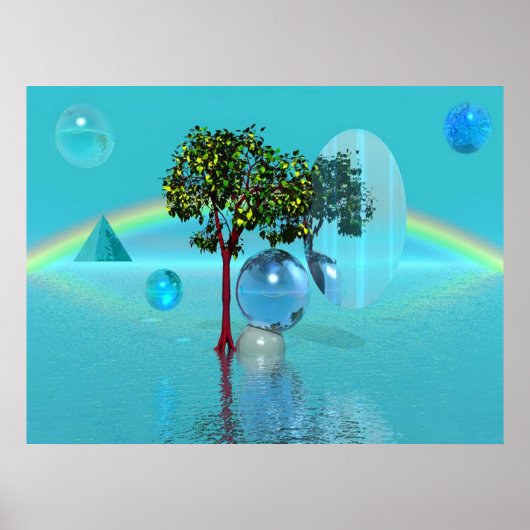 Poster Sphère Arbre (Devant)