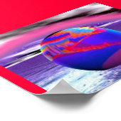 Poster Sphère Bow rouge (Coin)