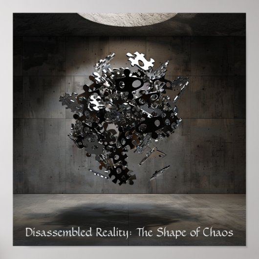 Poster Sphère de puzzle industriel : Sculpte flottant Abs (Devant)