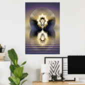 Poster sphère dorée (Bureau à domicile)