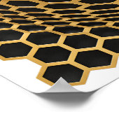Poster Sphère Hexagone Doré (Coin)