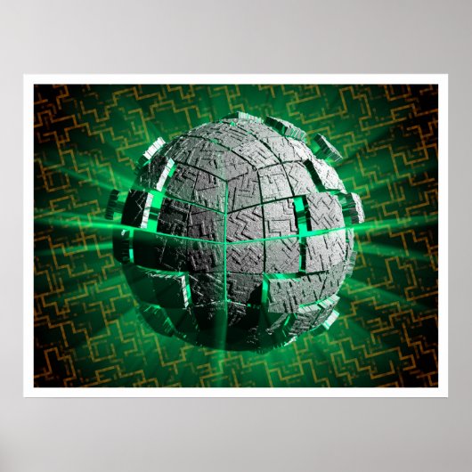 Poster Sphère technologique (Devant)