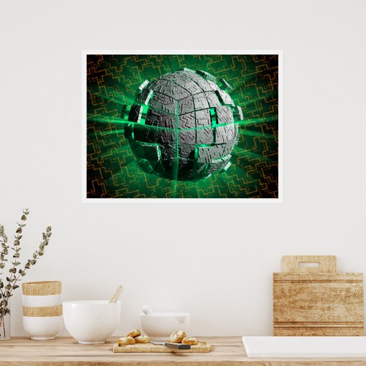 Poster Sphère technologique (Cuisine)