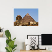 Poster Sphinx Et Pyramide (Bureau à domicile)