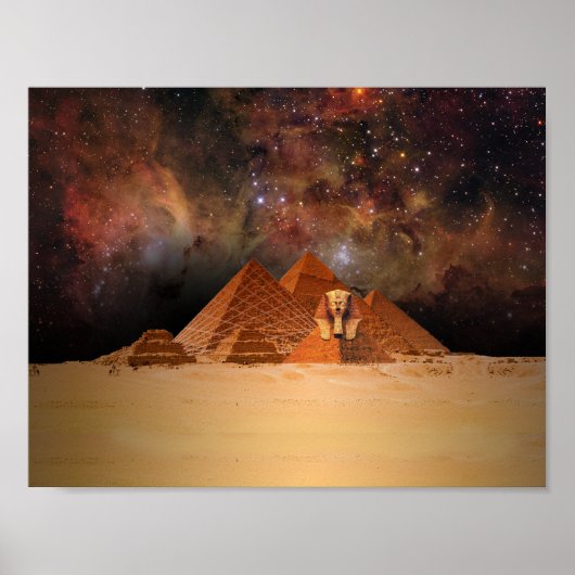 Poster Sphynx antique dans l'espace (Devant)