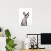 Poster Sphynx Cat with surprised expression (Bureau à domicile)