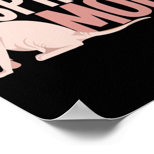 Poster Sphynx Maman Chat Sphinx Chat sans cheveux Proprié (Coin)