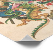 Poster Spider Dragon Bat Toad Antique Damsel en détresse (Coin)